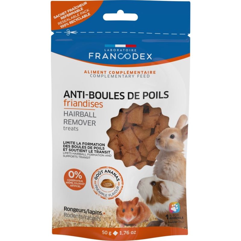 FRANCODEX Anti-hairball treats for rabbits 50 g Dla małych zwierząt/Karma Your Sports Performance