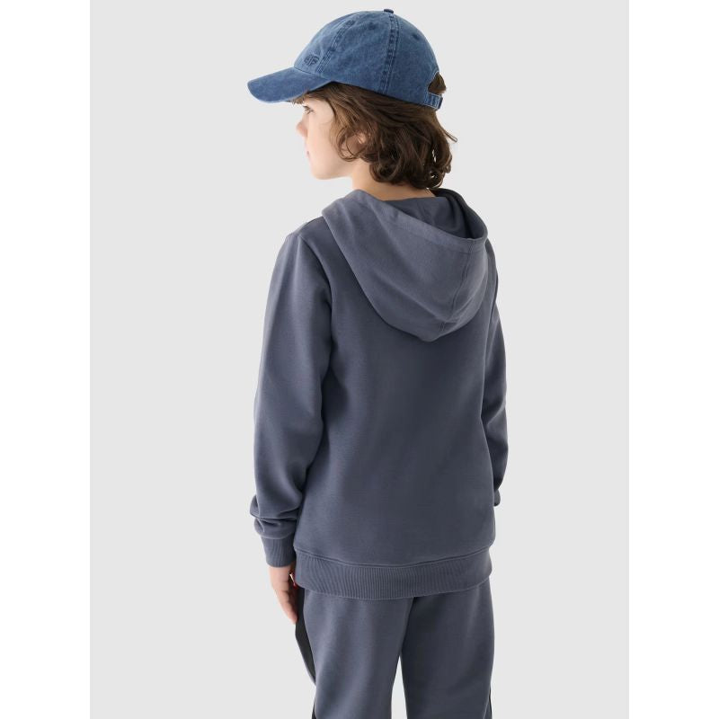 Boy's sweatshirt with hood, open, 4F Junior 4FJWMM00TSWSM1292-25S *Kategoria tymczasowa Your Sports Performance