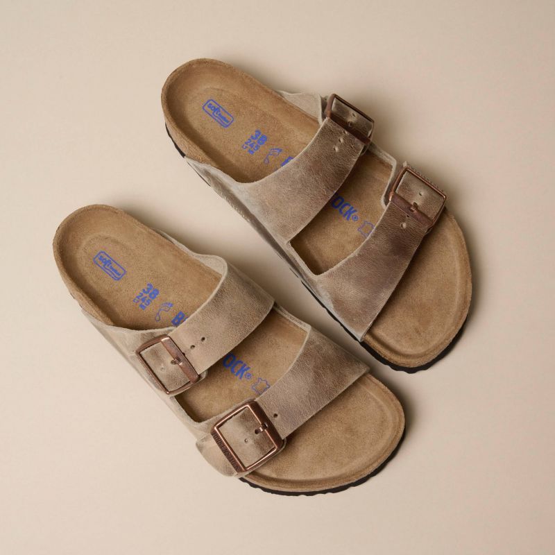 Birkenstock Arizona Soft Footbed Oiled Leather Tabacco Brown Narrow Women's/Men's Slides (0552813) Footwear/Lifestyle/Birkenstock/Klapki/chodaki Birkenstock