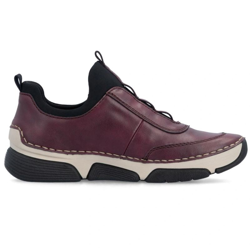Comfortable Women’s Slip-On Shoes in Burgundy Rieker 45975-35
