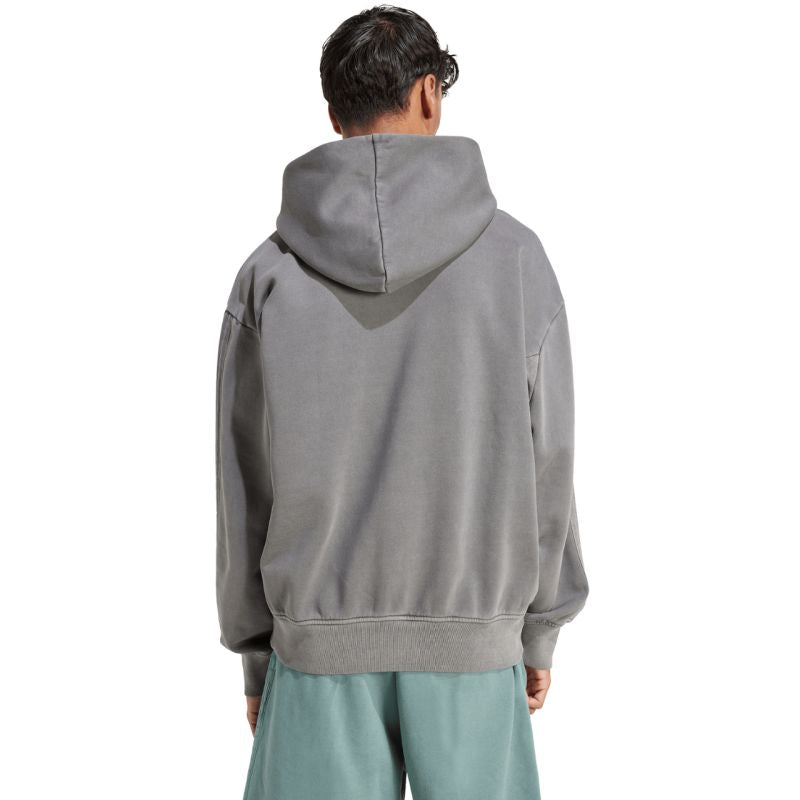 Men's adidas ALL SZN Fleece Washed Hoodie gray JL6539 In preparation Adidas
