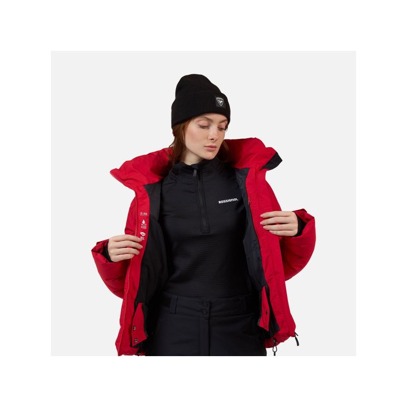 ROSSIGNOL W WISPILE RIPSTOP DOWN JKT women's ski jacket red