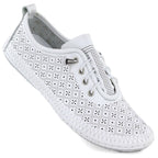Women's leather openwork shoes, white, T.Sokolski 1302 To be categorized Your Sports Performance