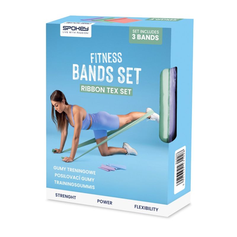 Set of 3 Spokey RIBBON TEX SET fitness bands In preparation Your Sports Performance
