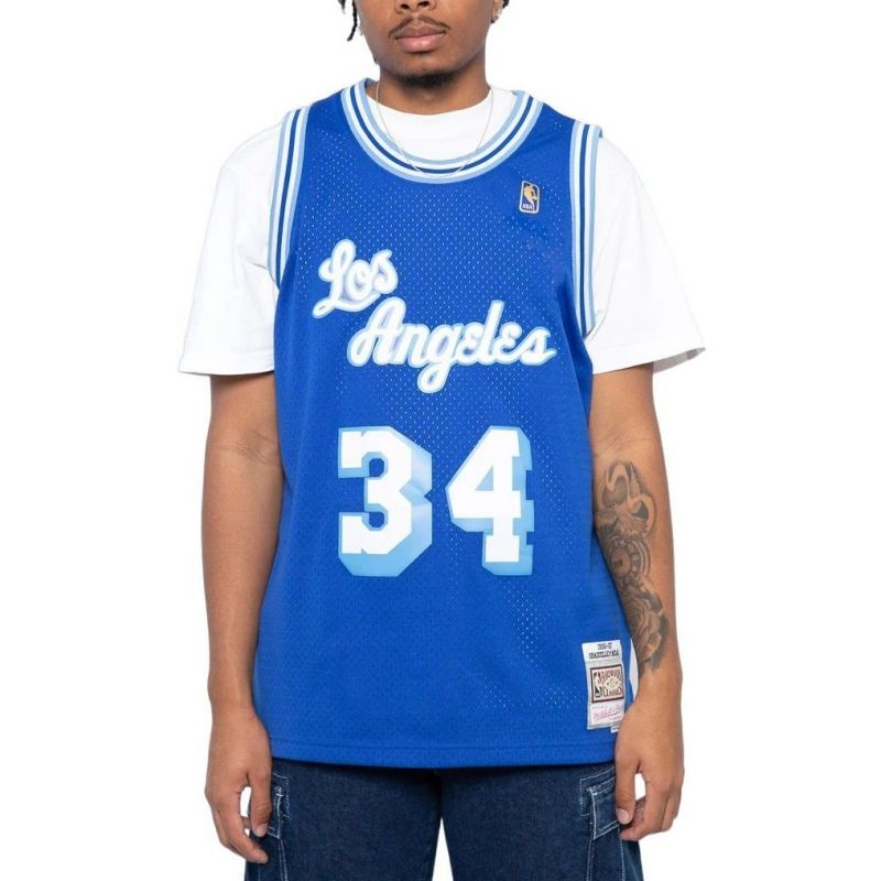 Mitchell &amp; Ness NBA Swingman Los Angeles Lakers Shaquille O'Neal M T-shirt SMJYAC18013-LALROYA96SON Clothing/Lifestyle/T-shirts/Mitchell & Ness Your Sports Performance