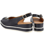 Women's leather wedge sandals black Artiker 58C0086 Artiker