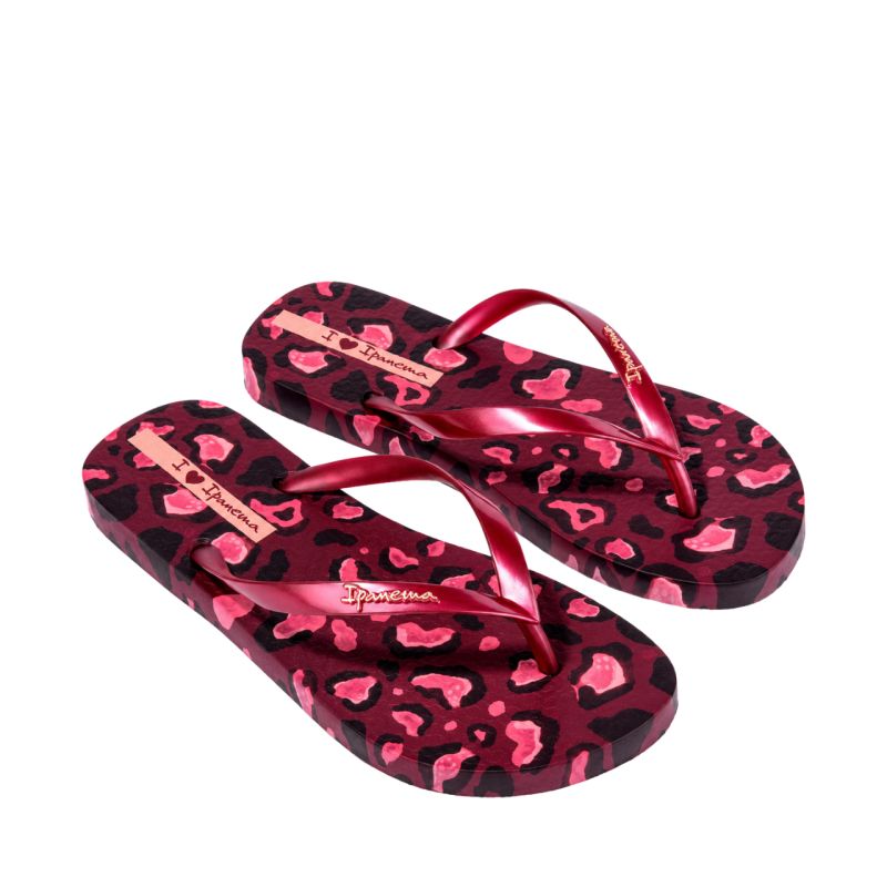 Ipanema Women's Animal Print Flip Flops Pink 83846-BP657