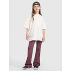 Oversized T-shirt with print for girls 4F 4FJRAW25TTSHF3187-11S *Kategoria tymczasowa Your Sports Performance