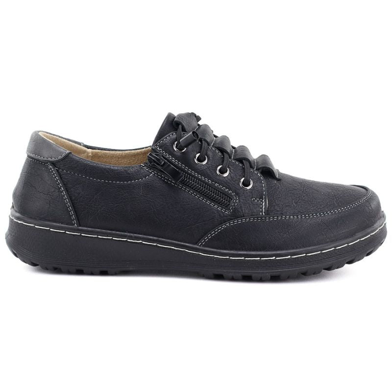 Women's comfortable black shoes Vinceza 87724