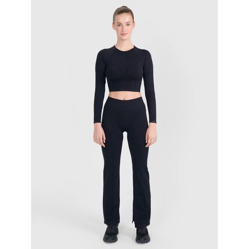 Women's seamless training pants with flared legs 4F 4FRSS25TFTRF1031-20S 4f