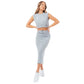 Justhype Sweat Midi Skirt Loungewear Set W LABON007 Clothing/Lifestyle Your Sports Performance