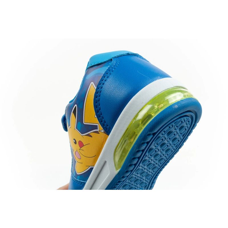 Leomil children's sports shoes Pokemon sneakers lightweight with velcro LED blue