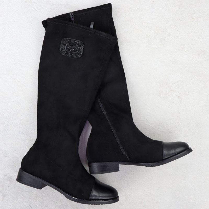 Women's black suede boots M.Daszyński MR2251-19 Footwear Your Sports Performance