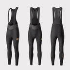 Rockbros YDCK012-1 Long Fleece Bib Tights with Pad Size XL - Black Rockbros
