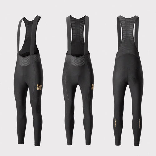 Rockbros YDCK012-1 Long Fleece Bib Tights with Pad Size XL - Black Rockbros