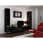 VIGO glass display cabinet '180' 180/40/30 black/black polished Bufety i witryny/Bufety i witryny na drewnianej podstawie Your Sports Performance