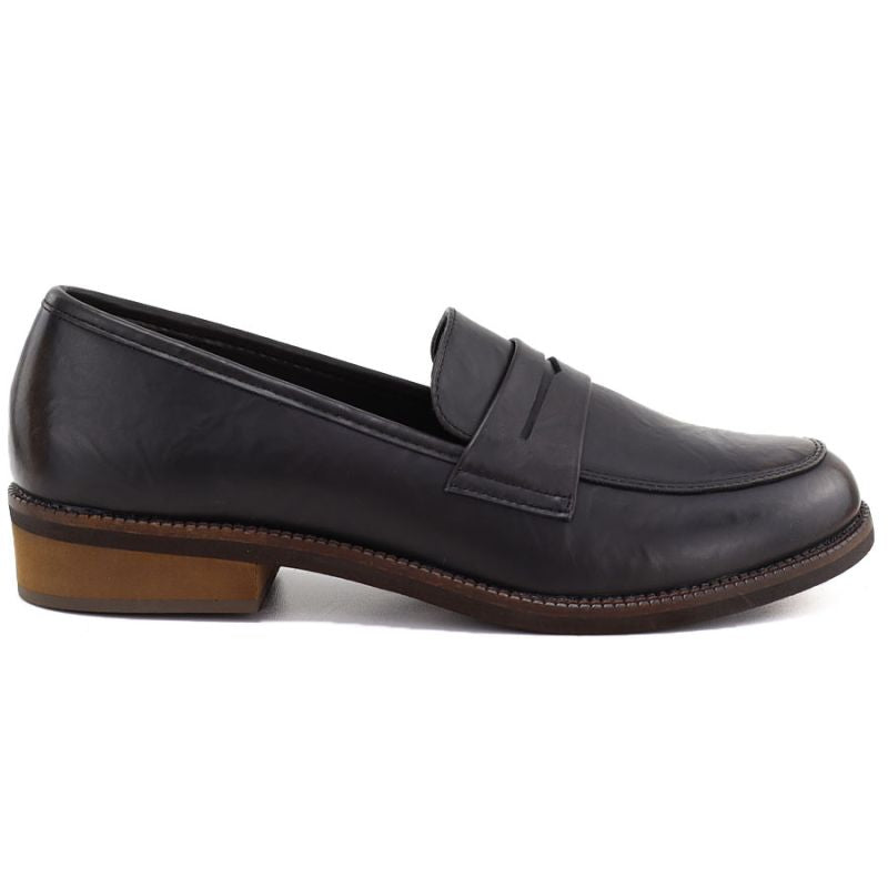 Women's chocolate moccasin shoes Sergio Leone MK-03