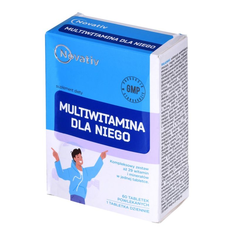 Novativ Multivitamin for Him 60 coated tablets Import z Action/Odżywki i suplementy/Suplementy diety Your Sports Performance