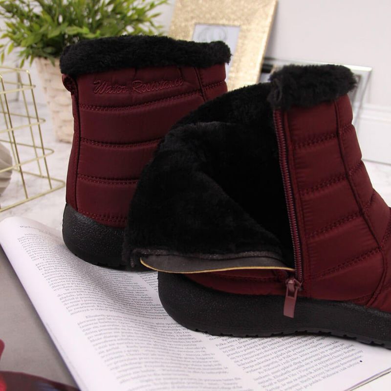Waterproof snow boots with zipper NEWS W EVE181C burgundy Footwear/Outdoor/News Your Sports Performance