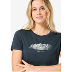 Women's short-sleeve SUPER.NATURAL W CANADIAN WOODS TEE, navy blue