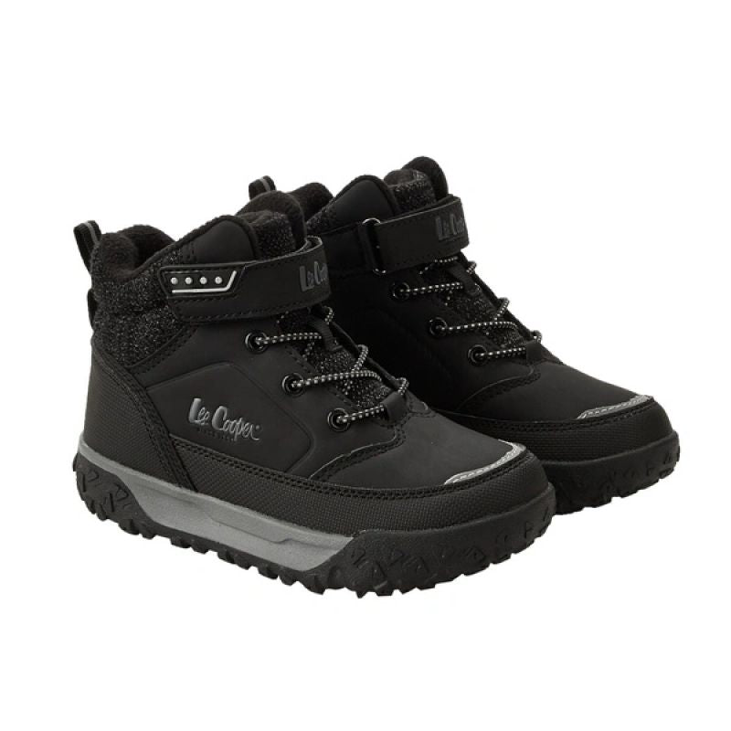 Lee Cooper black ankle boots with Velcro closure
