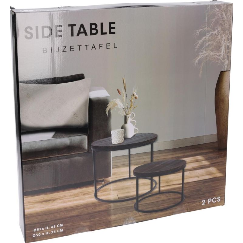 2-IN-1 COFFEE TABLE SET, WOODEN TABLETOP 50/57CM Home and Garden/Equipment Your Sports Performance