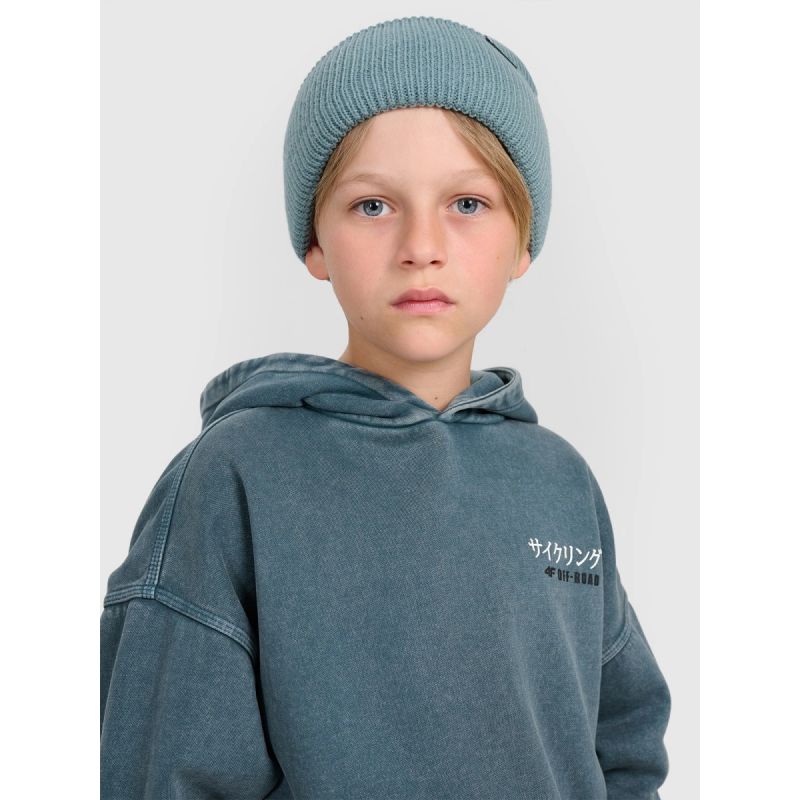 Boy's sweatshirt with hood, open, 4F 4FJRAW25TSWSM2344-46S *Kategoria tymczasowa Your Sports Performance