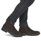 Men's brown insulated leather Chelsea boots Rieker 33180-28