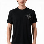 Paul&Shark men's cotton T-shirt, black - model 26411035-11, classic cut, high-quality cotton