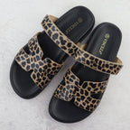 Women's beige leopard print flip-flops Vinceza 17401 Footwear Your Sports Performance