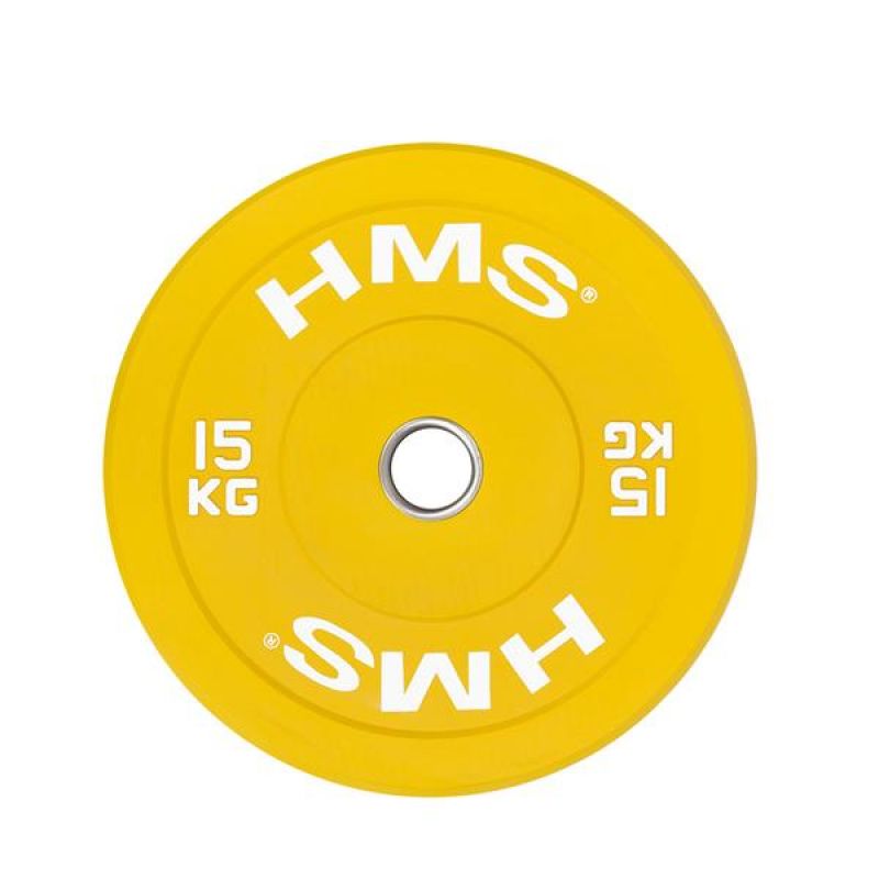 Olympic plate HMS YELLOW BUMPER 15 kg CBR15 Accessories/Training equipment Your Sports Performance