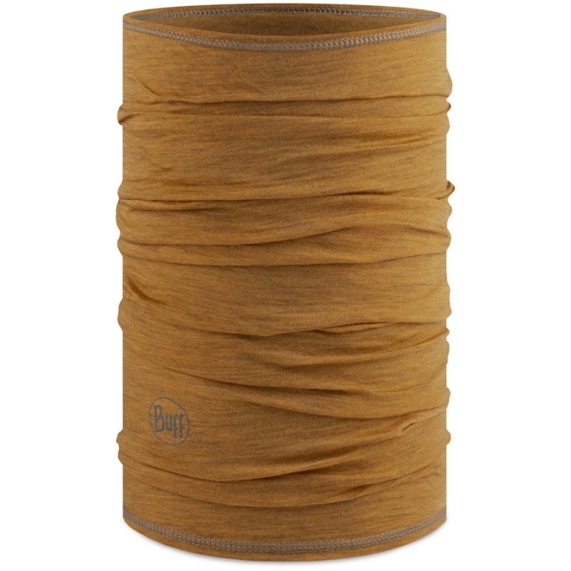 BUFF MERINO LIGHTWEIGHT SOLID MUSTARD-MUSTARD bandana -ONESIZ-Standard Odzież militarna/Chusty, arafatki, kominy Your Sports Performance