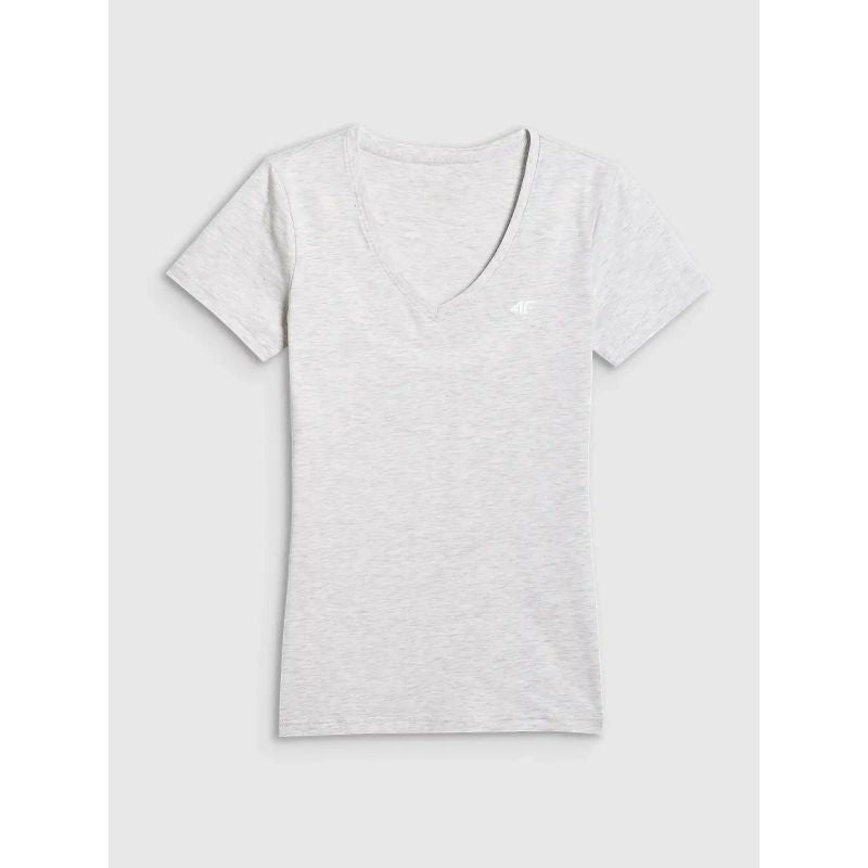 Women's basic V-neck T-shirt 4F 4FWMM00TTSHF3307-27M *Kategoria tymczasowa Your Sports Performance