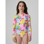 Girls' one-piece swimsuit with UPF50+ filter 4F 4FJRSS26USWSF144-92A