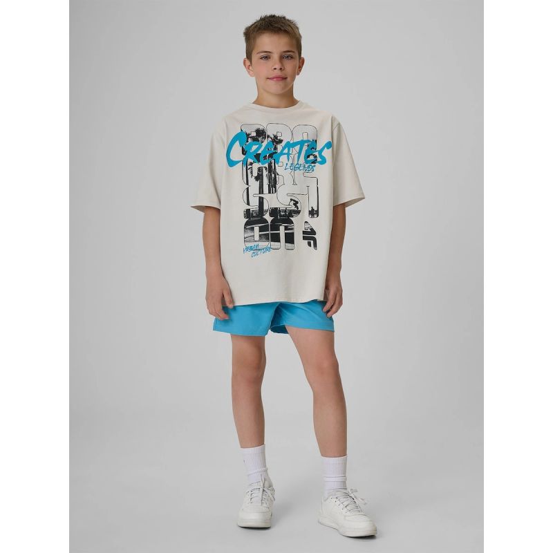 Boy's cotton T-shirt 4F 4FJRSS26TTSHM4167-27S