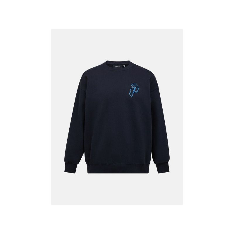 Men's PEAK PERFORMANCE M Terry Graphic Crew sweatshirt, black