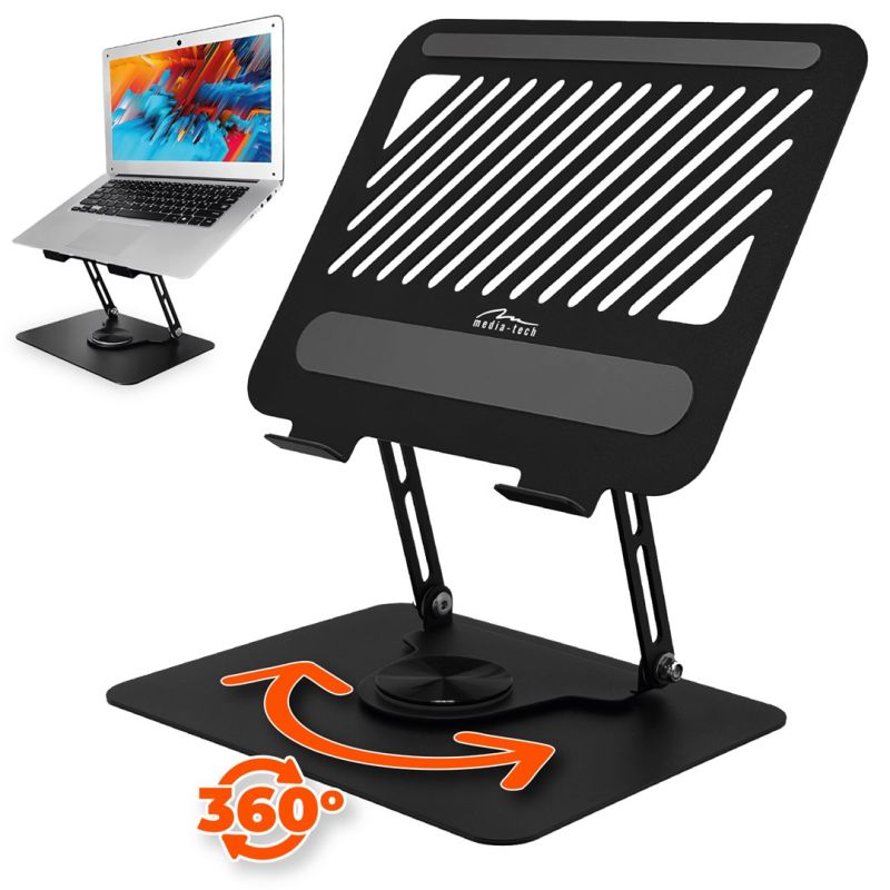 MEDIA-TECH ADJUSTABLE, ROTATABLE, ERGONOMIC LAPTOP STAND ROTO MT2662 Chłodzenie/Podstawki pod notebooki Your Sports Performance