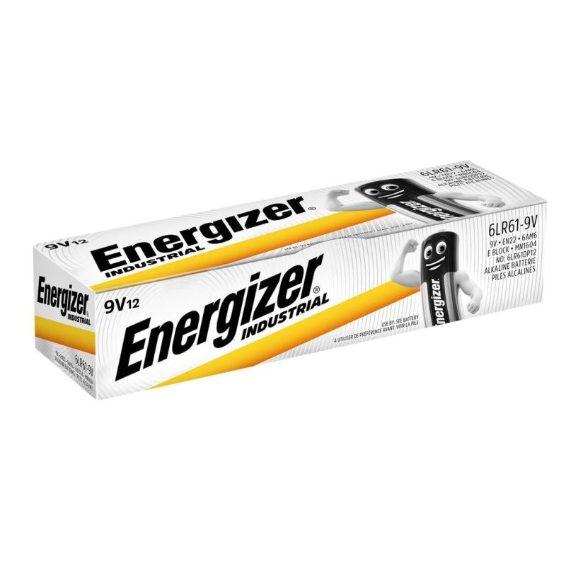 ENERGIZER ALKALINE INDUSTRIAL PRO BATTERIES 6LR61 9V 12 pcs. Baterie, akumulatorki i ładowarki/Baterie Your Sports Performance