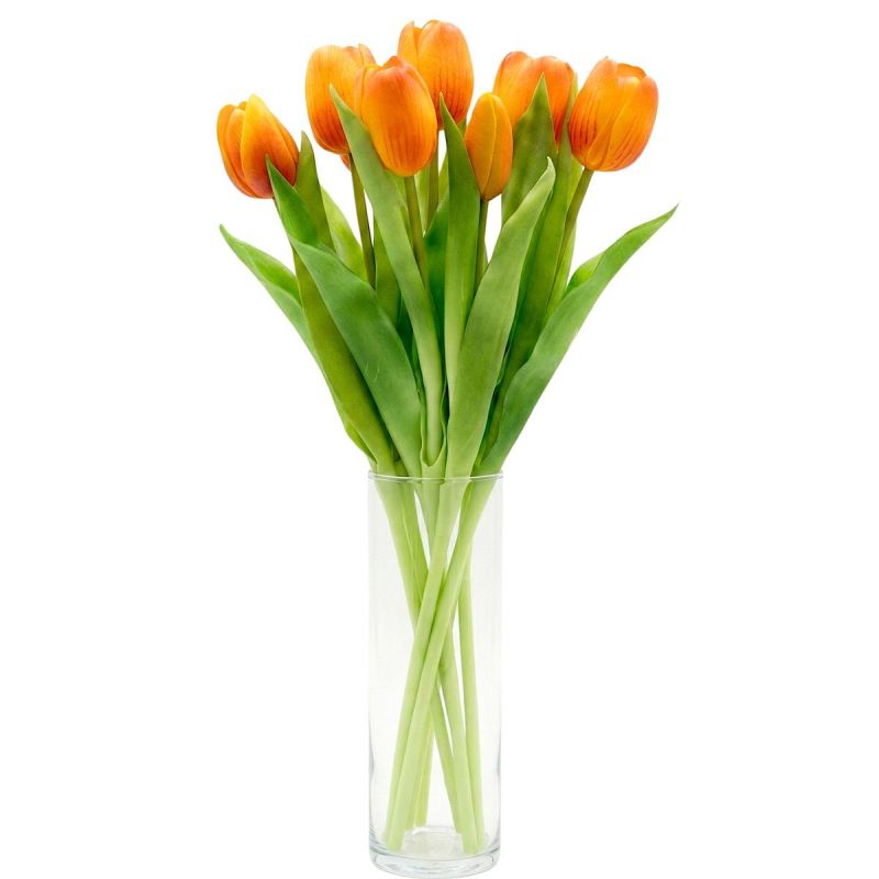 BOUQUET OF 7 ORANGE TULIPS 31 CM LIFE-LIKE SPRING DECORATION Home and Garden/Equipment Your Sports Performance