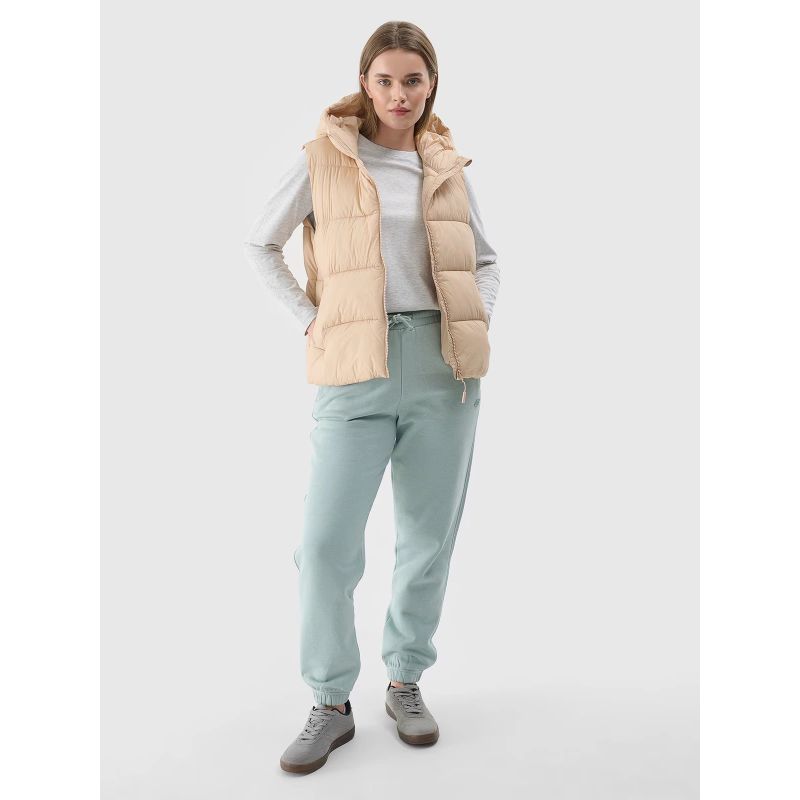 Women's quilted down vest with hood 4F 4FWAW24TVJAF141-83S *Kategoria tymczasowa Your Sports Performance