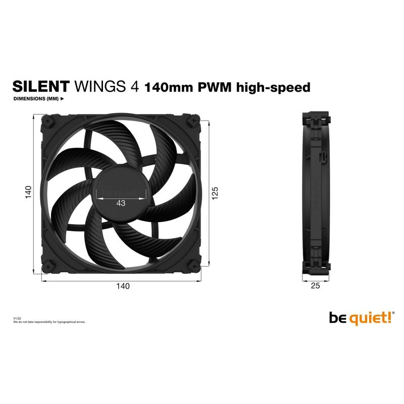 BE QUIET FAN! SILENT WINGS 4 140mm PWM HS Chłodzenie/Chłodzenie - wentylatory Your Sports Performance