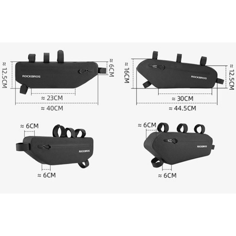 Rockbros AS-043 Velcro Bicycle Bag 3l - Black Import z Action/Rowery i akcesoria/Torby i sakwy Your Sports Performance