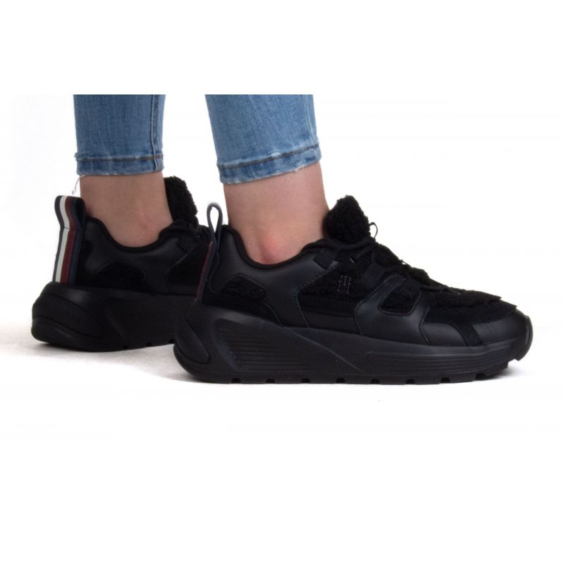 Tommy Hilfiger Fur Fashion Runner W shoes FW0FW07307BDS Footwear/Lifestyle/Tommy Hilfiger Tommy Hilfiger