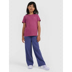 Girls' regular-fit plain T-shirt 4F 4FJRAW25TTSHF3233-50S