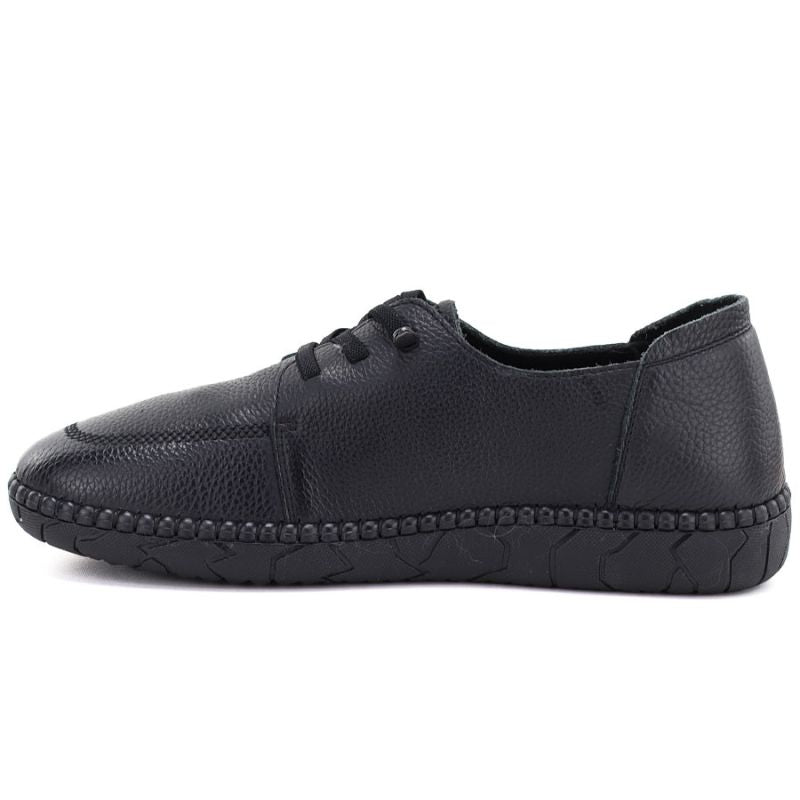 Jezzi JH01-1 comfortable black women's leather shoes