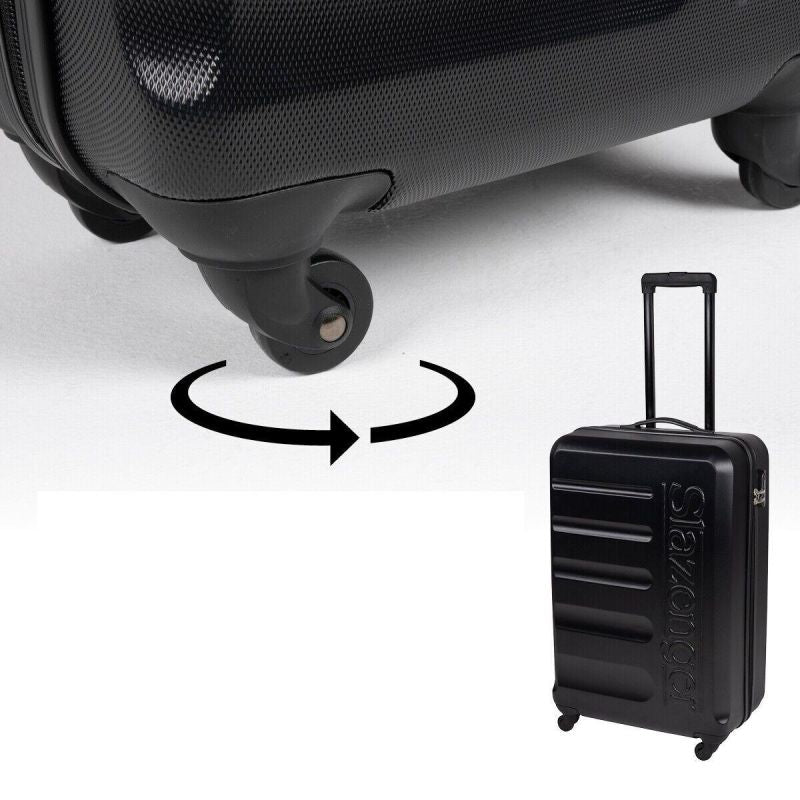 SET OF 3 SUITCASE 18/22/26 INCHES BLACK SLAZENGER Accessories Your Sports Performance