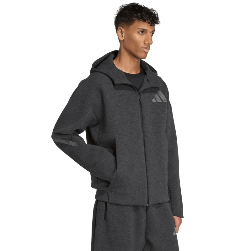 Men's adidas ZNE PR FZ sweatshirt black JM6055 In preparation Adidas