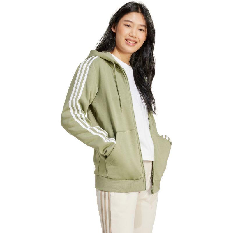 adidas Essentials 3-Stripes Full-Zip Fleece Sweatshirt W JP2352 Clothing/Lifestyle/adidas Adidas