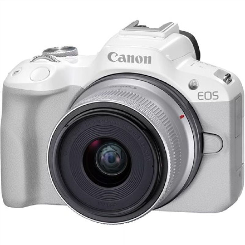 Canon EOS R50, White + RF-S 18-45mm F4.5-6.3 IS STM Kit Mirrorless camera 24.2 MP CMOS 6000 x 4000 px White Aparaty/Lustrzanki cyfrowe Your Sports Performance