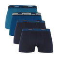 Puma Brand Elastic Men's Boxer Shorts 4-Pack Navy/Blue 938197 02 Clothing Your Sports Performance